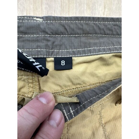 Kuhl Dry Capri Pants Women's Tan Floral Embroidered Mid 8 Hiking Outdoors - Picture 3 of 8